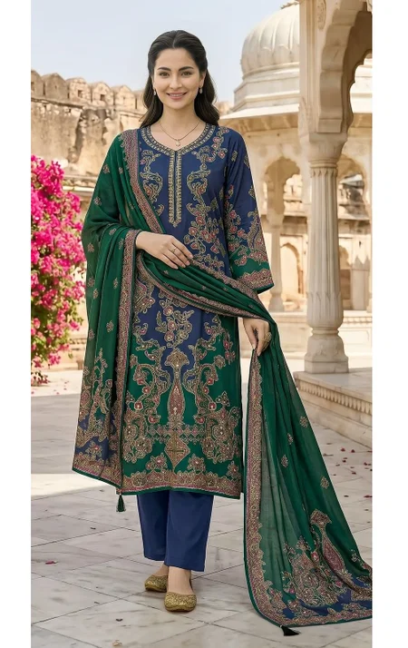 Kt 369 By Shree Viscose Muslin Digital Printed Pakistani Salwar Suits